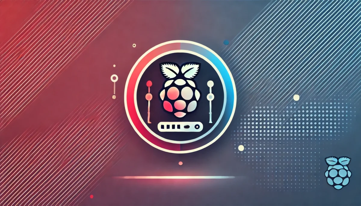 Illustration symbolizing Pi-hole setup on Raspberry Pi for network-level ad blocking, featuring a sleek Raspberry Pi and security shield icon against a gradient background